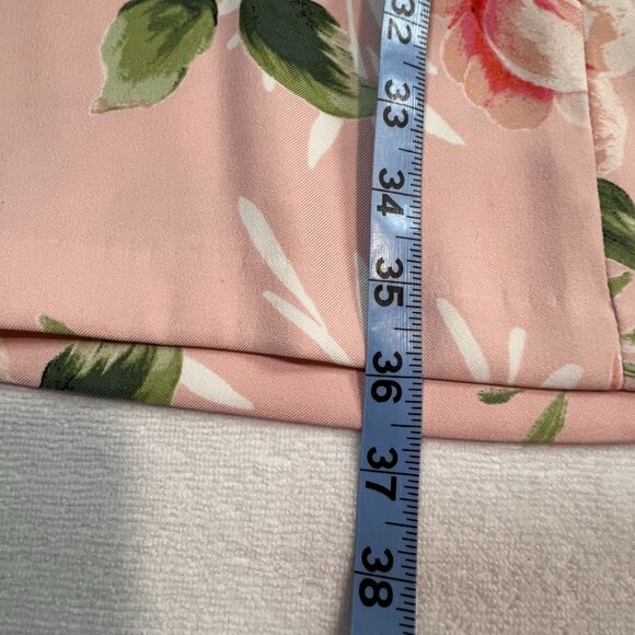 ALYX Midi Dress Sz 10 Sleeveless Pink White Floral Flowers Polyester Spandex - Picture 14 of 16